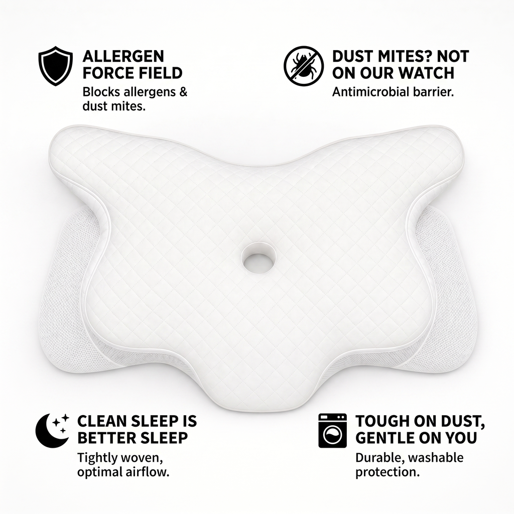 Ergonomic Pillow Anti Dust Cover